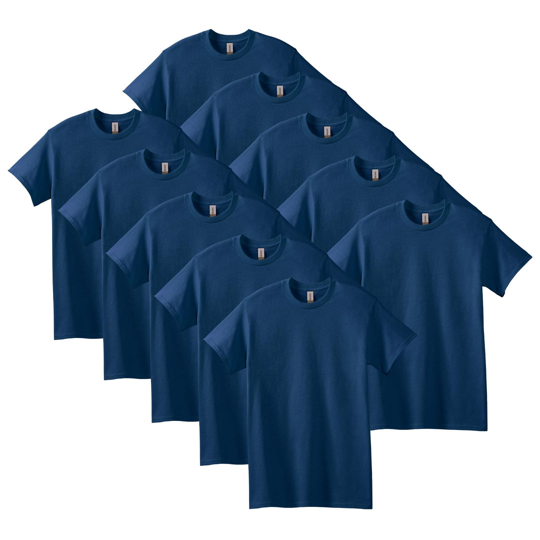 Gildan Unisex T-shirt aus Schwerer Baumwolle Mehrfarbig ,Stil G5000 T-Shirt XXL Marineblau (10er-pac