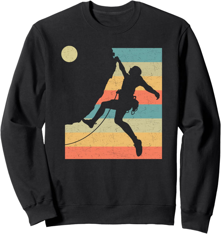 Vintage Bergsteiger Klettern Kletterer Berge Bouldering Sweatshirt