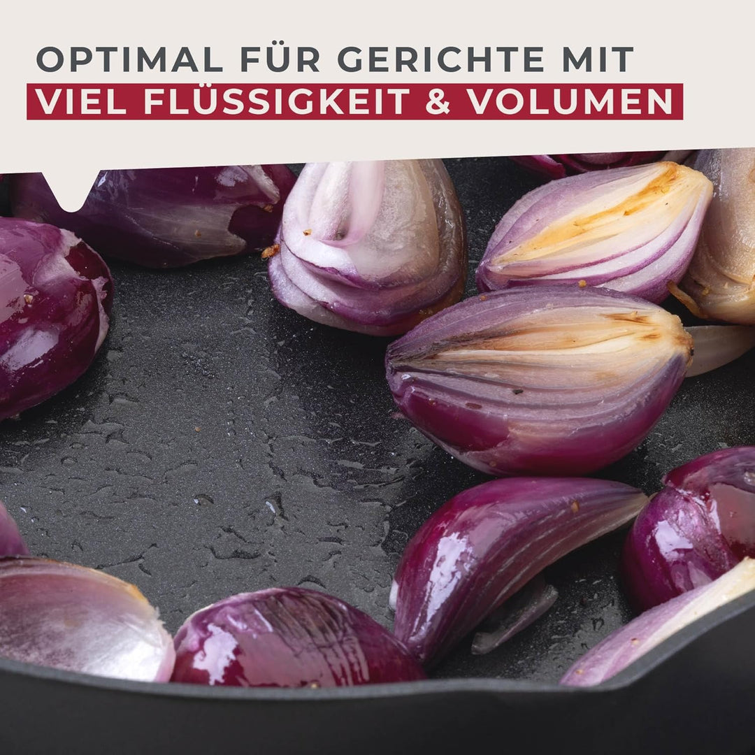 FACKELMANN Pfannenset Highrise 2-tlg Ø 24/28 cm – Antihaft-Bratpfannen aus recyceltem Aluminium, PFA