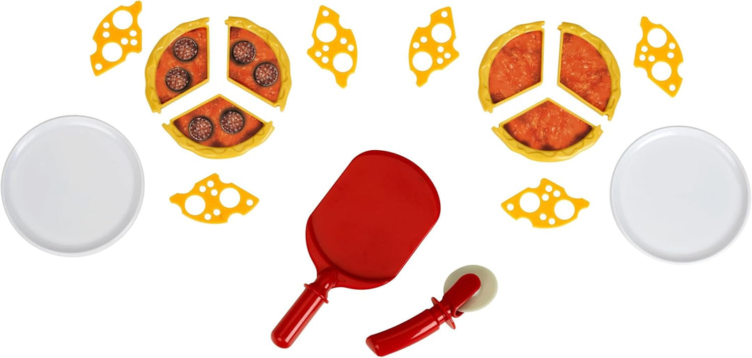 Theo Klein 7337 Pizza Station Kreatives Spielset mit Pizzarad, Teller & Pizzen Spielzeug für Kinder