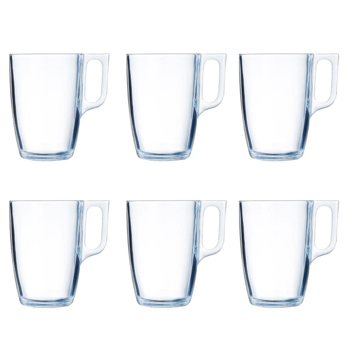 Luminarc Kaffeebecher für die Mikrowelle, Glas, 6 Stück 40cl, 40cl