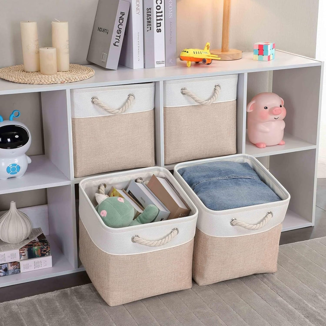 Mangata Aufbewahrungsbox,(33x38x33cm) Aufbewahrungskorb Stoff, Box in Würfel für Schrank, Regal, und