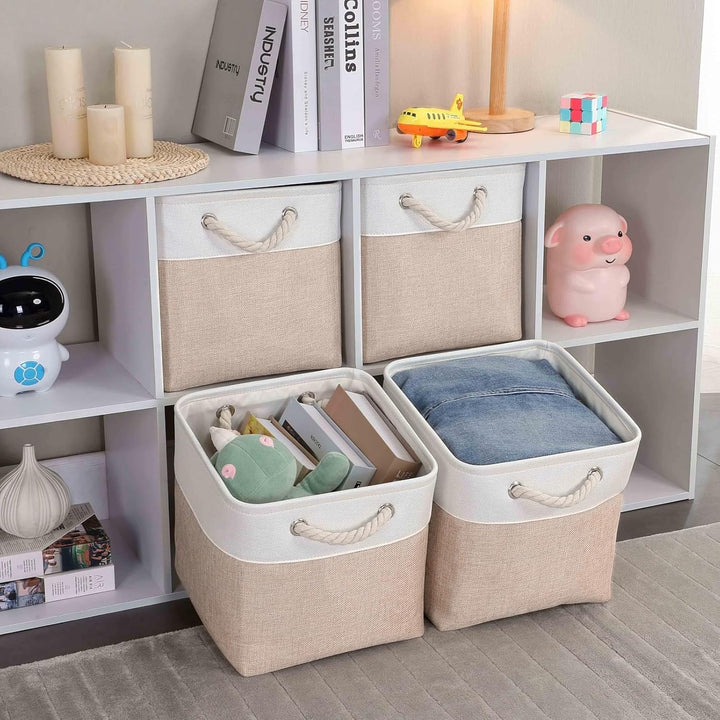Mangata Aufbewahrungsbox,(33x38x33cm) Aufbewahrungskorb Stoff, Box in Würfel für Schrank, Regal, und