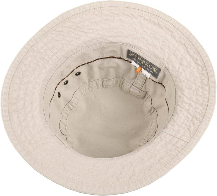 Stetson Reston Freizeithut Damen/Herren (Kophöhe ca. 9cm) - Schlapphut aus Bio-Baumwolle Packable -