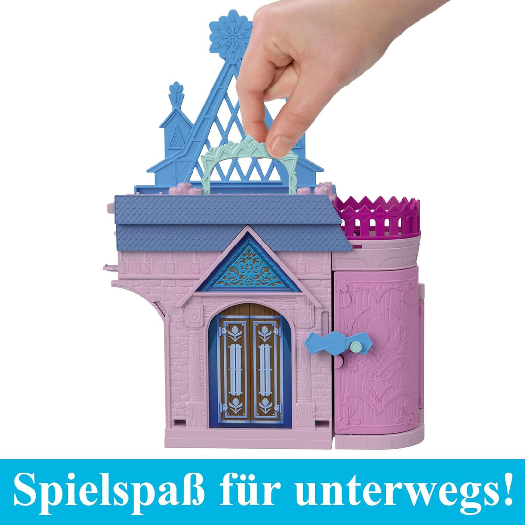 Mattel Disney Die Eiskönigin Storytime Stackers-Spielset, Puppenhaus von Annas Schloss in Arendelle