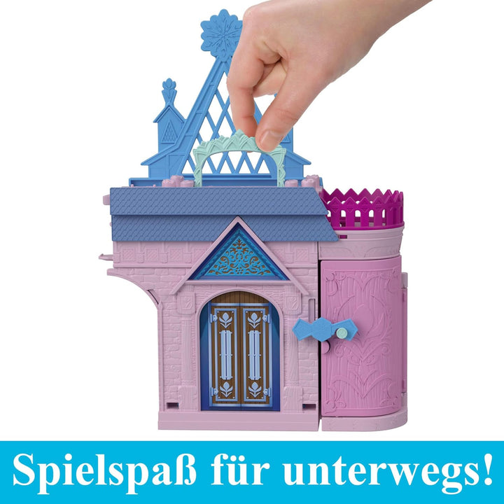 Mattel Disney Die Eiskönigin Storytime Stackers-Spielset, Puppenhaus von Annas Schloss in Arendelle