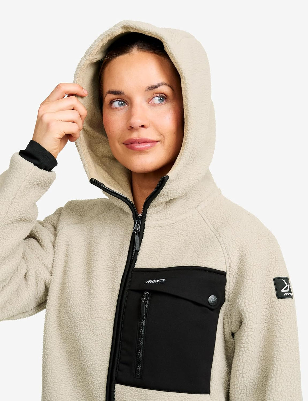 RevolutionRace Sherpa Hoodie für Damen, Outdoor Fleecejacken perfekt für Wanderungen und Outdoor-Abe