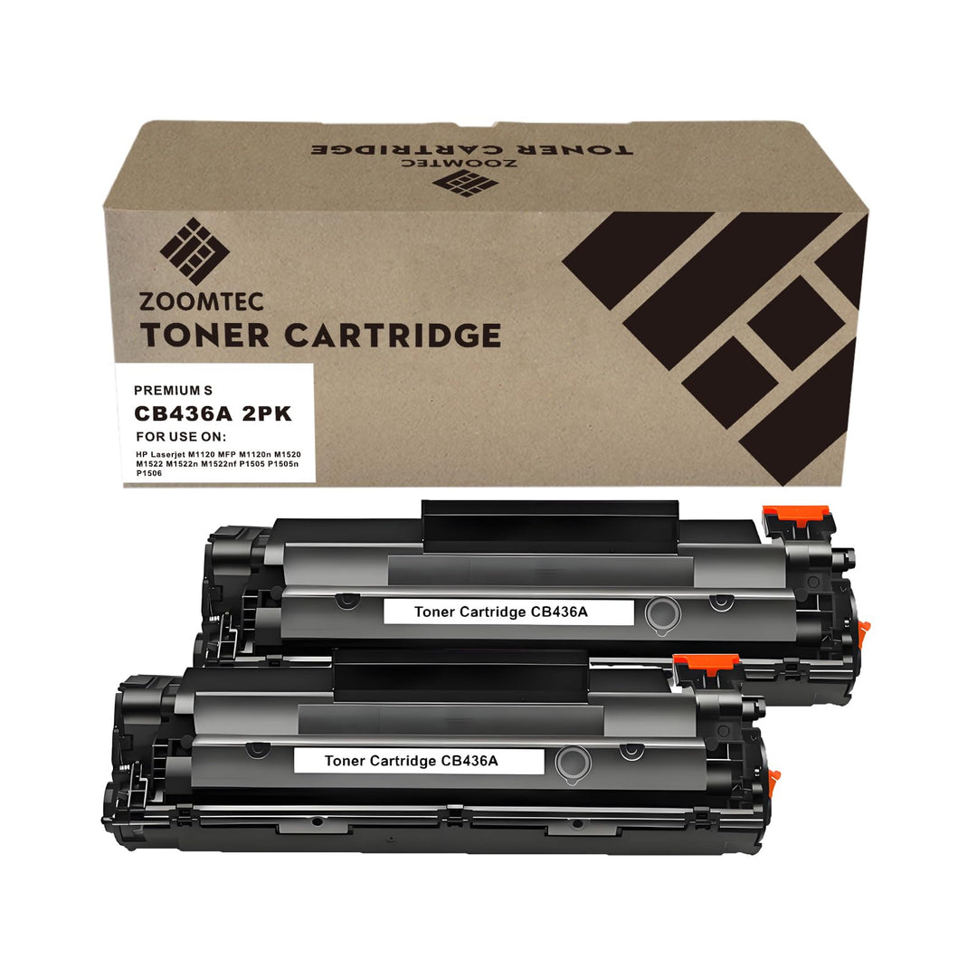 ZOOMTEC Sustitución para HP CB436A 36A Toner Cartuchos Pour HP Laserjet M1520 P1505 P1505n P1506 M11