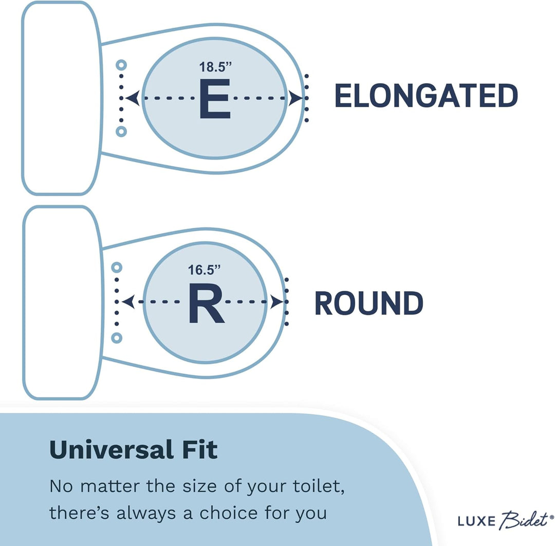 Luxe Bidet LUXE TS1008E Toilettensitz, länglich, bequeme Passform, mit Absenkautomatik, Quick-Releas