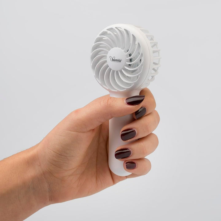 bimar VA50 Mini-Ventilator, tragbar, wiederaufladbar, mit USB-Kabel, Einstellung der Intensität und