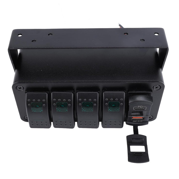 Aramox 12 V Schaltbox 4 Gang Wippschalter Wasserdicht Aluminium Für Utv Lkw Boot