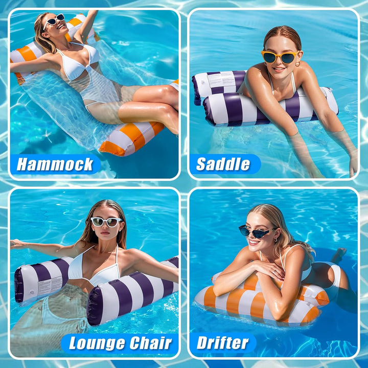 Luftmatratze Pool Zubehör XL, Wasserhängematte, Aufblasbare Pool Spielzeug Luftmatratze Wasser Hänge