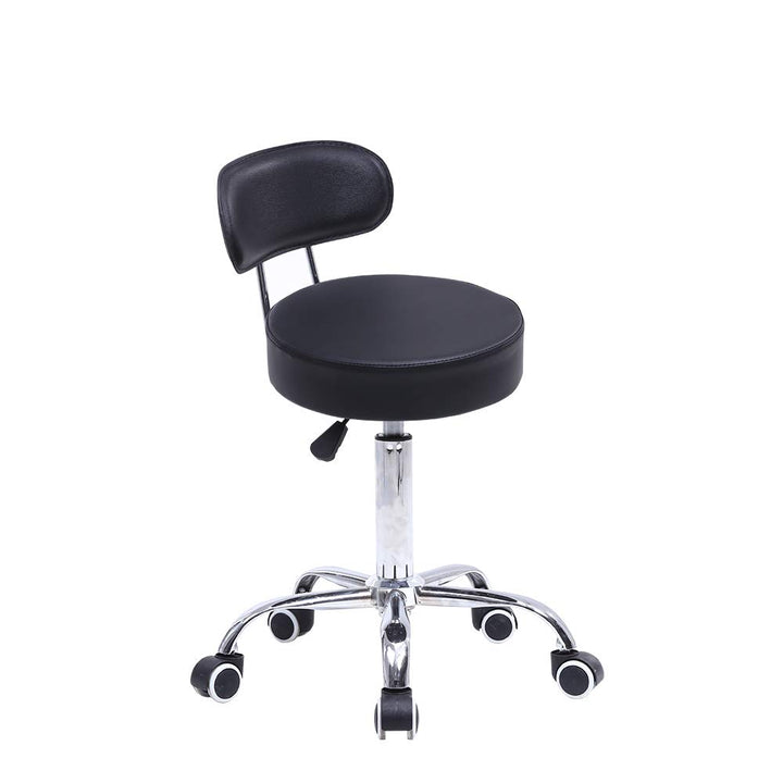 KKTONER Rollhocker mit Rückenlehne 360° drehbar Arbeitshocker höhenverstellbar 48-64cm für Büro Salo