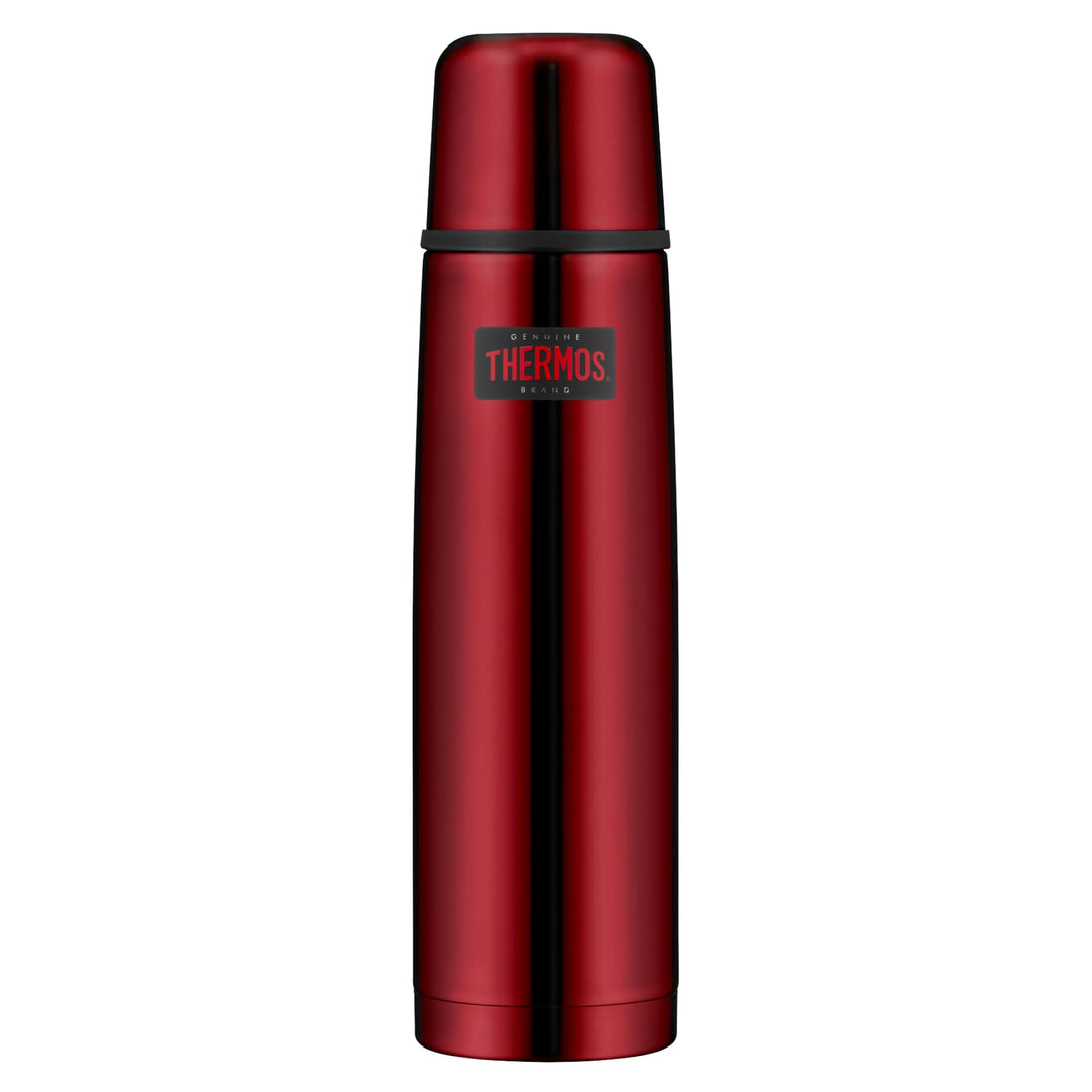 THERMOS LIGHT &amp; COMPACT BEVERAGE BOTTLE 1l, cranberry red, Thermosflasche Edelstahl, Isolierflasche