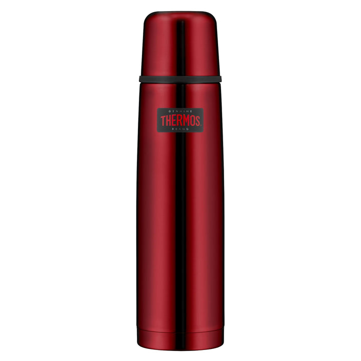 THERMOS LIGHT &amp; COMPACT BEVERAGE BOTTLE 1l, cranberry red, Thermosflasche Edelstahl, Isolierflasche