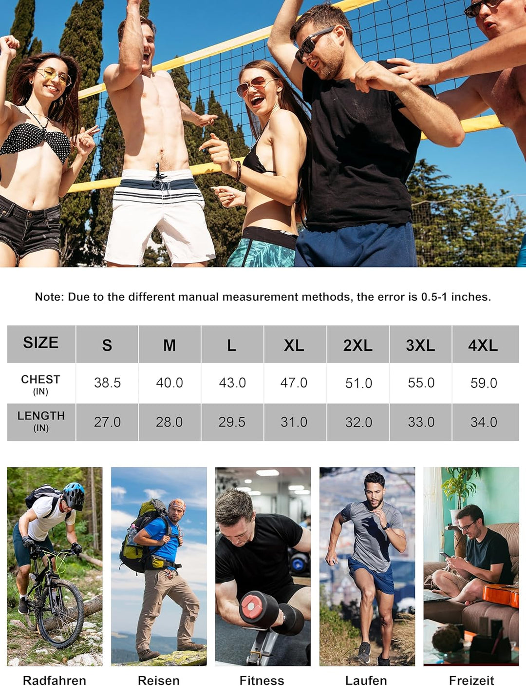 UV Schutz Tshirt Herren 3 Pack UPF 50+ Sonnenschutz Functional Sleeve Schwimmen T-Shirts Rash Guard