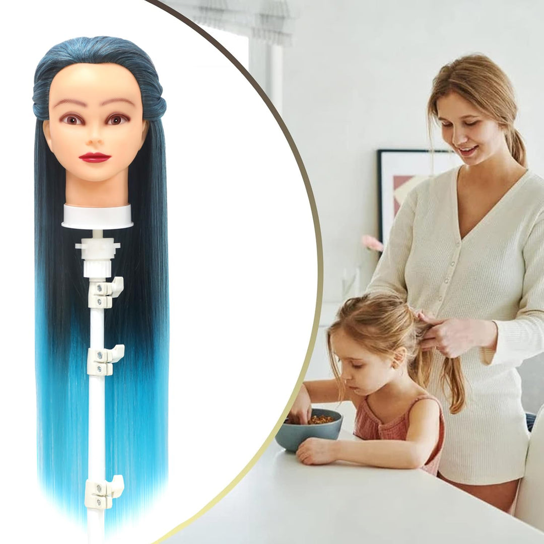 Trainingsköpfe, 28 inch Übungskopf Frisierkopf Friseur 100% Synthetikfaser-Haar Styling Kopf Frisier