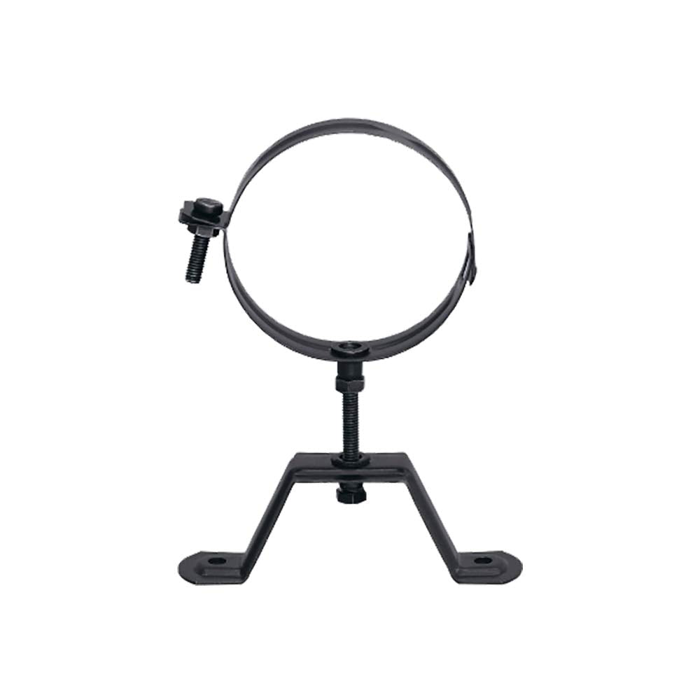 Verstellbare Wandklemme schwarz emailliert 850°C - Ø80mm für Rauchleitung von Pelletöfen und Kaminen