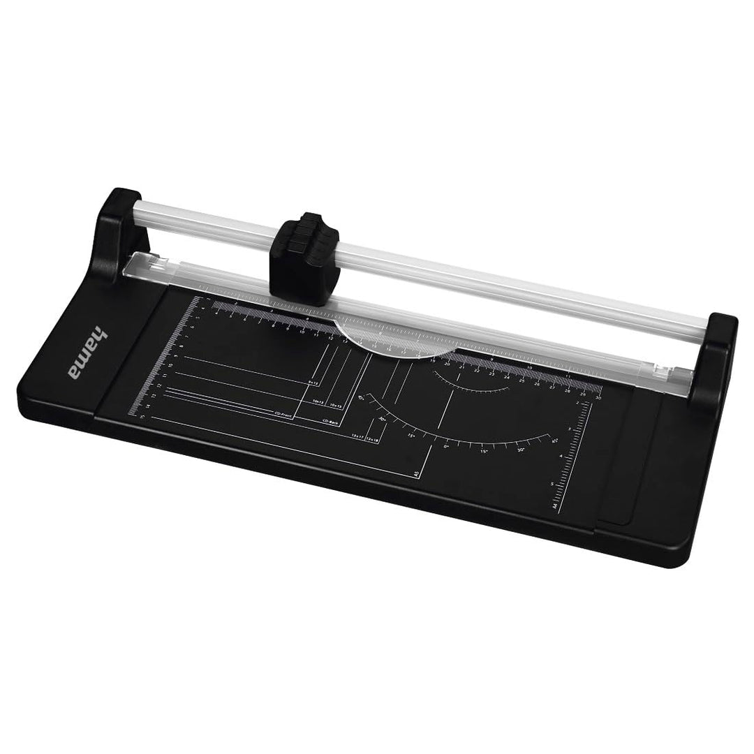 Hama Papierschneider mit Rollklinge (Schneidemaschine mit 5 Blatt Schneidleistung, Schneidegerät bis