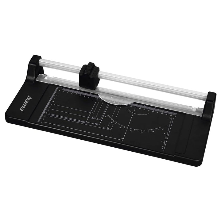 Hama Papierschneider mit Rollklinge (Schneidemaschine mit 5 Blatt Schneidleistung, Schneidegerät bis