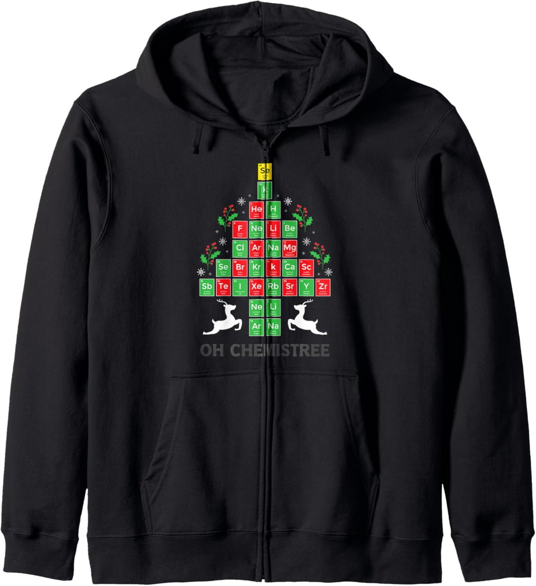 Oh Chemistree Cool Science Chemical Periodensystem Weihnachten Kapuzenjacke
