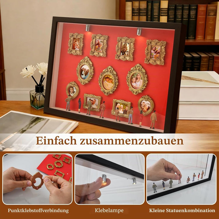 DIY Mini Museum Silhouette Box,Museum of Us DIY,Shadow Box,Miniatur Bilderrahmen,Foto Erinnerungsanz