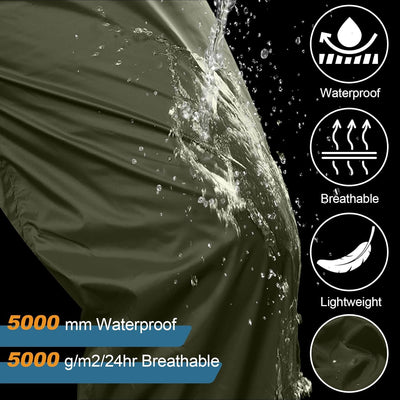 Asfixiado Regenhose Herren Fahrrad Leichte wasserdichte Winddichte Outdoorhose zum Wandern Camping T