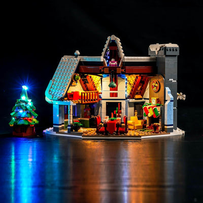 BrickBling Led Licht Set Kompatibel mit Lego 10293 Santa’s Visit (Kein Modell), Dekorationsbeleuchtu