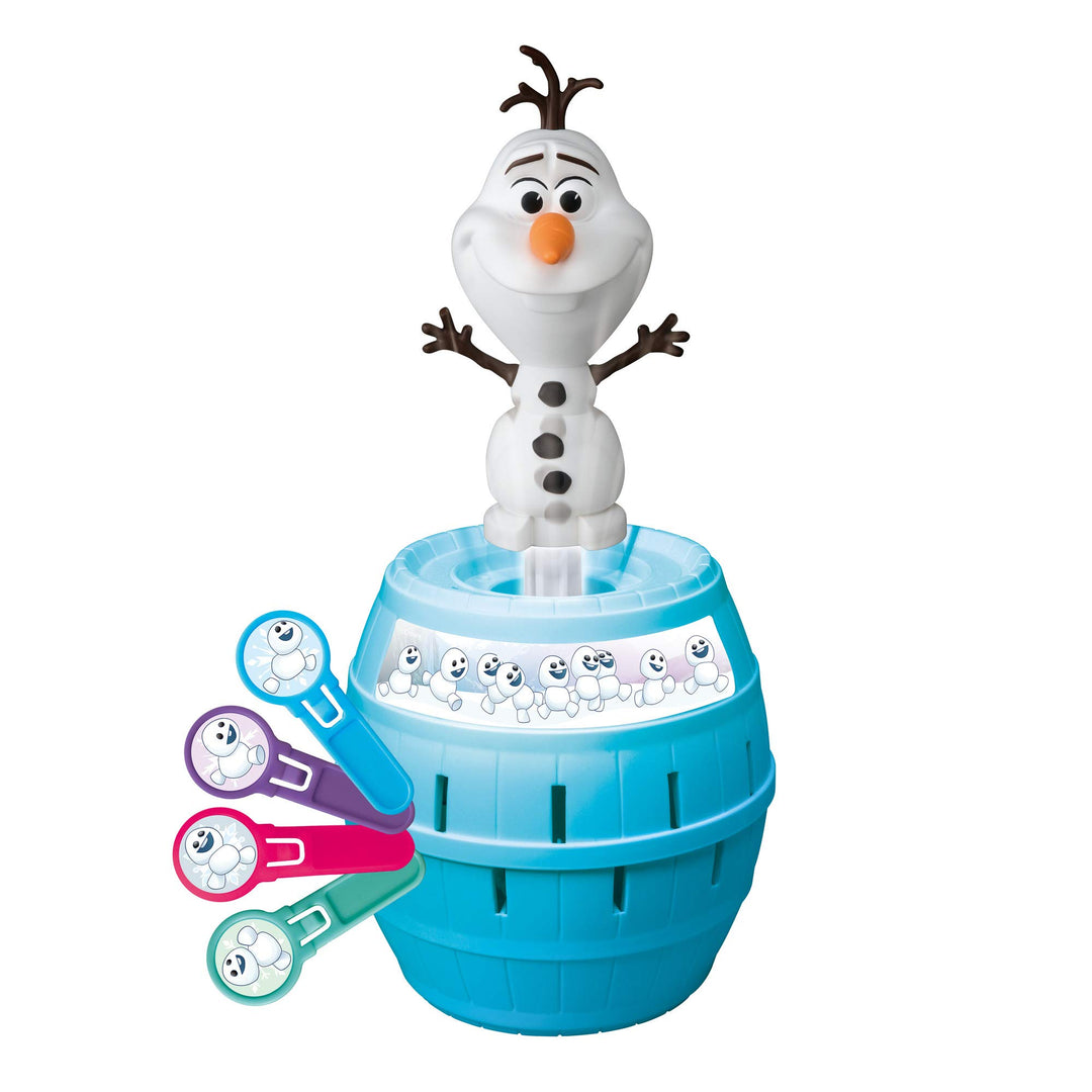 TOMY T73038 Pop Up Olaf Kinder Brettspiel, Familien- und Vorschulkinderspiel, Action-Spiel für Kinde