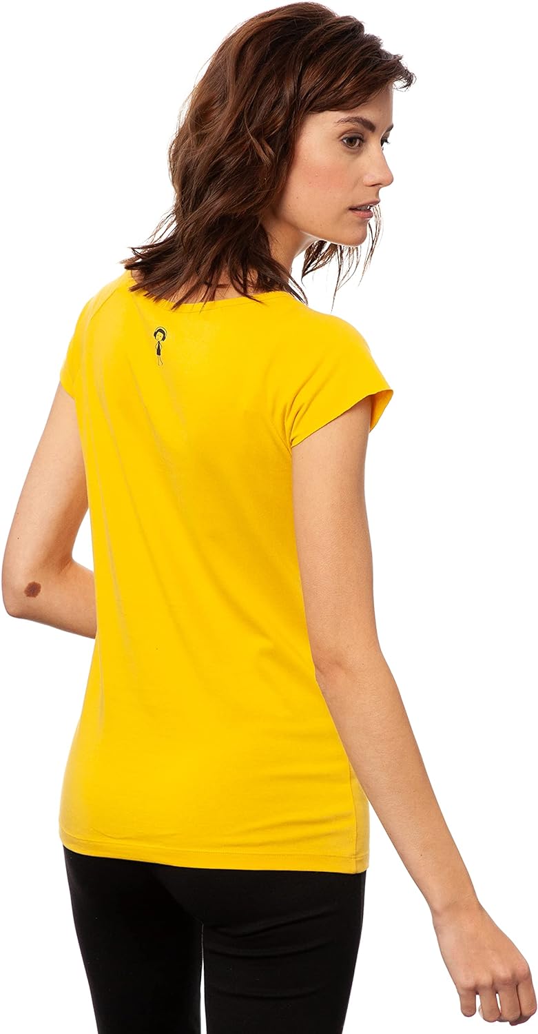 FellHerz Damen T-Shirt Tiger Girl Bio Fair und Vegan M Sunshine, M Sunshine