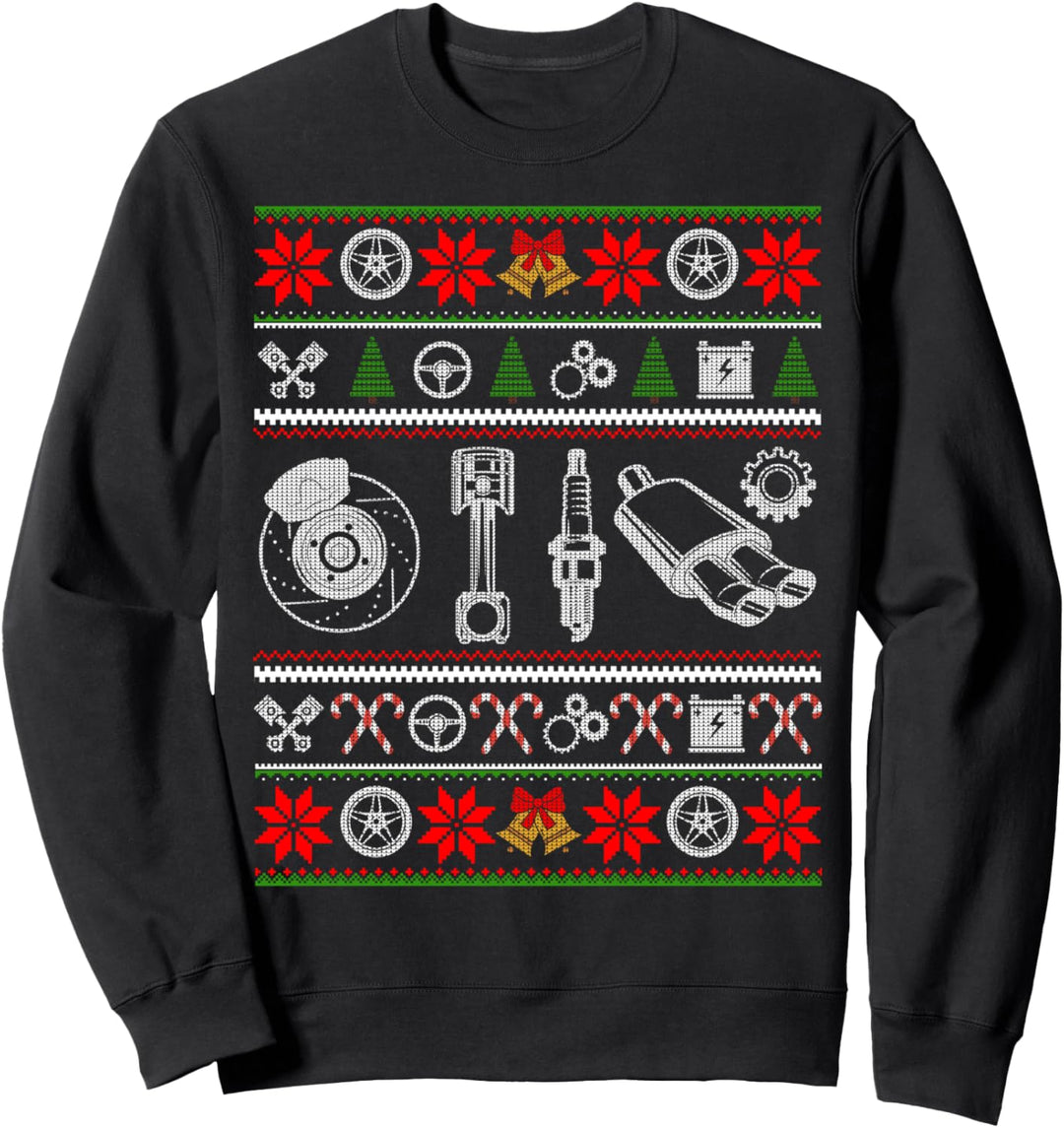 Car Parts Ugly Christmas Sweater Lustige Geschenke Sweatshirt