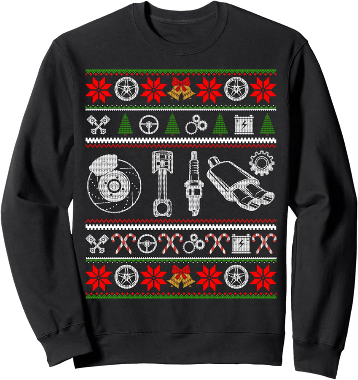 Car Parts Ugly Christmas Sweater Lustige Geschenke Sweatshirt