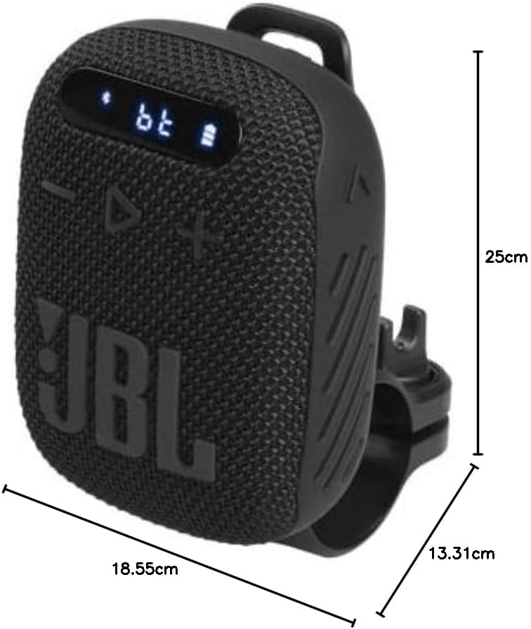 JBL Wind 3 FM Bluetooth-Lenkerlautsprecher, Schwarz Wind 3 Schwarz, Wind 3 Schwarz