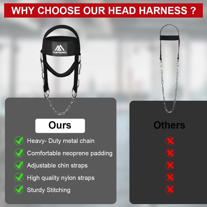 Flintronic Nackentrainer, Gewichtheben Kette Geschirr, Neck Harness für Kraftsport Nackenstrecker fü