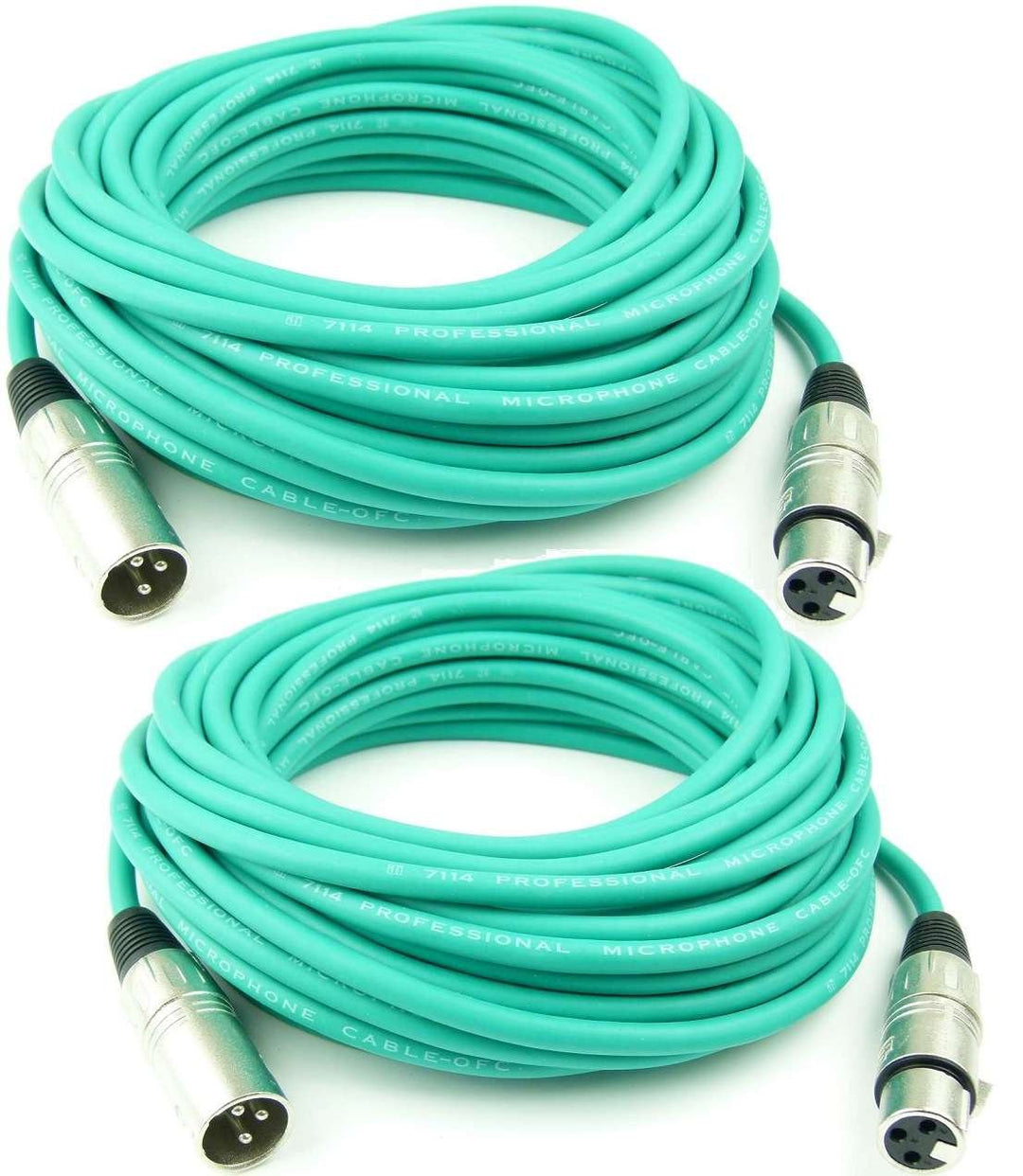 Adam Hall Cables 2 Stück K3MMF1000GRN Mikrofonkabel 10m Grün XLR female auf XLR male DMX Audio Kabel