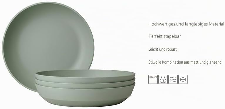 Mepal suppenteller silueta 210 mm 4 stück - nordic sage 1. Nordic Sage Suppenteller 4x, 1. Nordic Sa