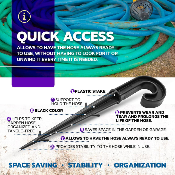 DOJA Barcelona | Schlauch Anker Bewässerung | Packung 50 | 16-20mm Ø | Gartenschlauch Halterung | Ga