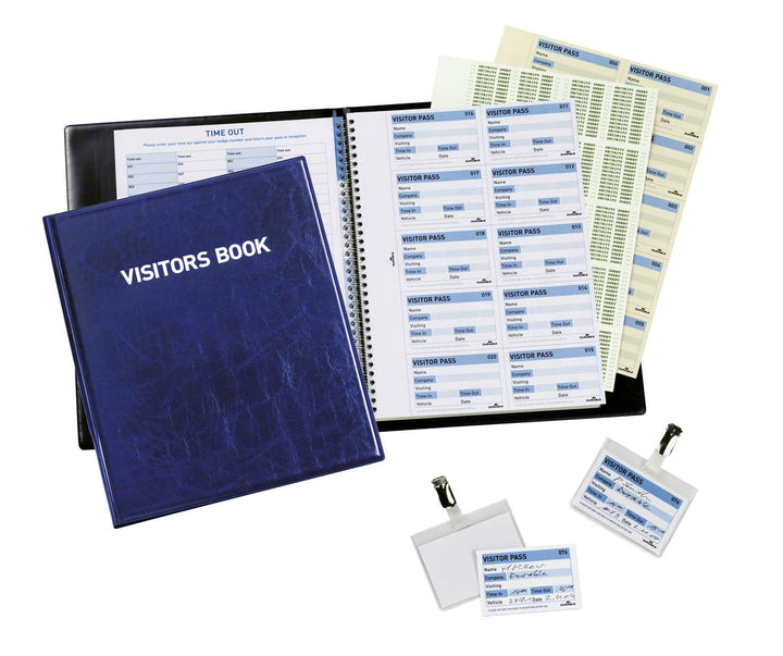 Durable Besucherbuch / Visitors Book 100, englisch, für 100 Namensschilder, 146365, Besucherbuch