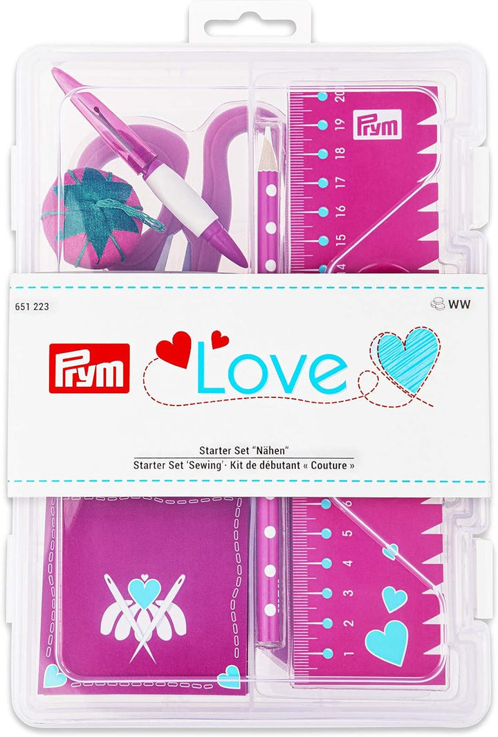 Prym 651223 Love Starter Set Nähen Mint Nähset, pink, 25 x 17 x 6,5 cm 25 x 17 x 6,5 cm Pink, 25 x 1