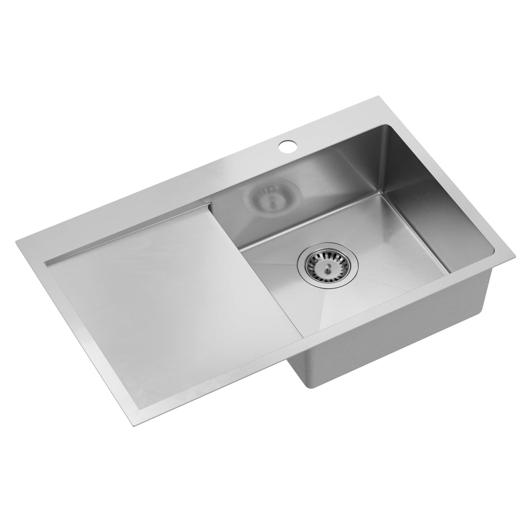 QUADRON | RUSSEL 111 | Einbeckenspüle | Masse: 78 x 48 x 20 cm | Passt in eine Schrankbreite: 45 cm