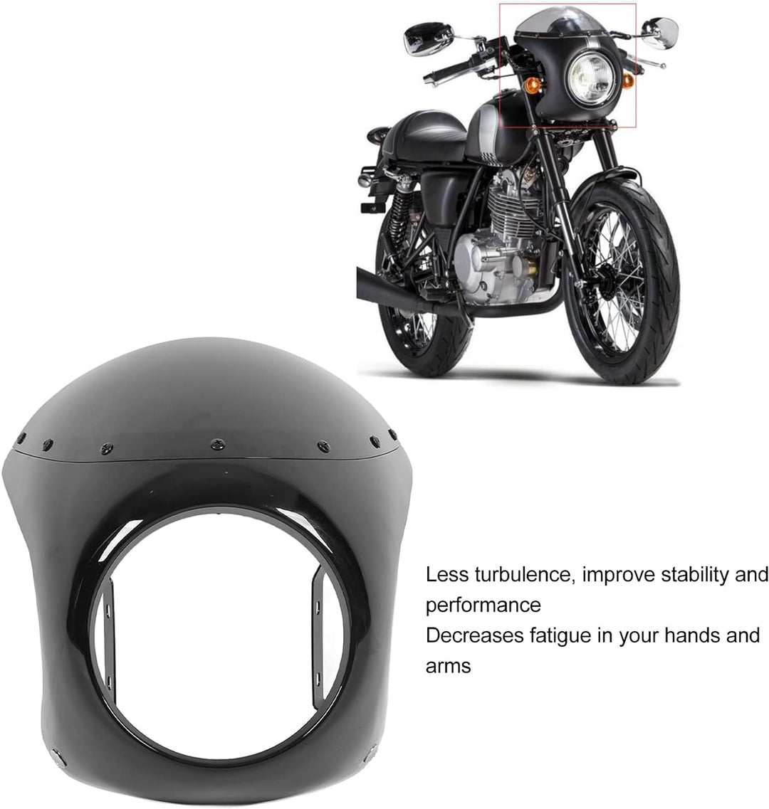 Focket 7 Motorrad-Scheinwerferverkleidung, schützende Windschutzscheibe, universelle Motorrad-Windsc