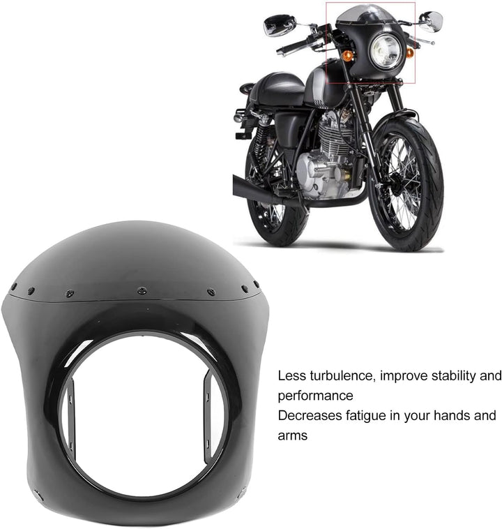 Focket 7 Motorrad-Scheinwerferverkleidung, schützende Windschutzscheibe, universelle Motorrad-Windsc