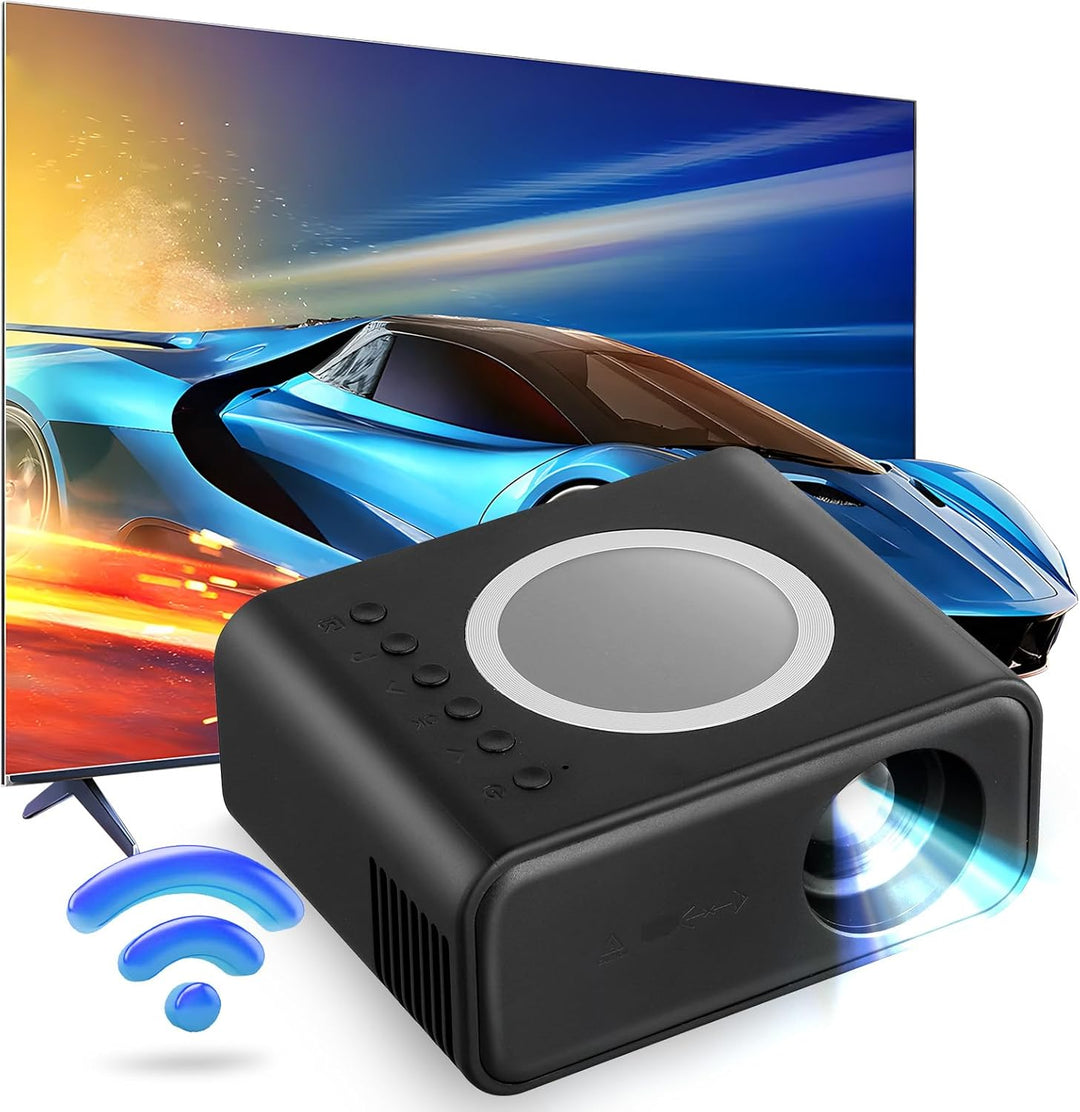 Vehoukli Beamer Full HD 1080P Mini Beamer Tragbar Video Projektor Heimkino Beamer für Smartphone/HDM