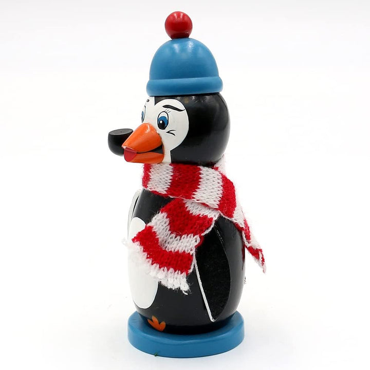 Dekohelden24 Trendige Moderne Holz-Räucherfigur Pinguin, ca. 14 cm, Pinguin