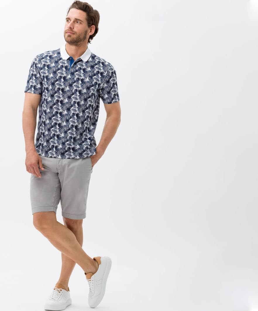 BRAX - Herren Bermuda in Leichter Baumwollqualität, Style Bari (82-6858) 34 Grau (Platin 08), 34 Gra