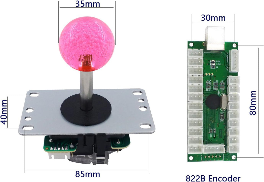 Arcade Game LED DIY Kit Mechanical Keyboard Switch LED Button PC MAME Retropie Arcade Joystick Contr