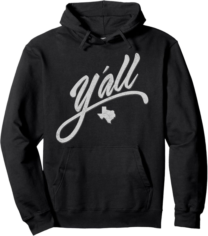 Y'all Texas State USA Slang Yall Austin Pullover Hoodie