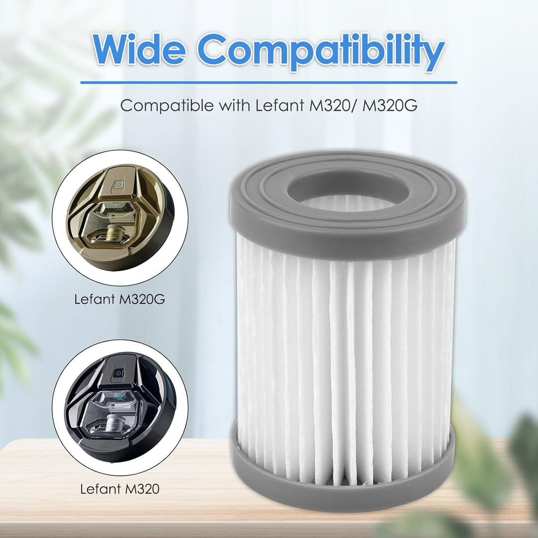 (7 Stück) M320 Ersatz-HEPA-Filter kompatibel mit Lefant M320/M320G Saugroboter, Filter-Zubehör-Set,
