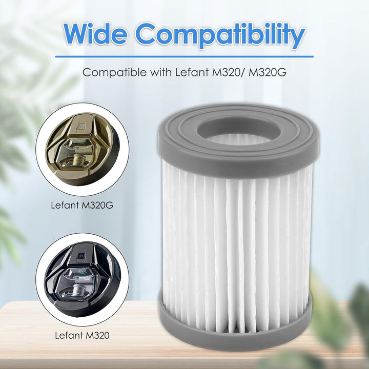 (7 Stück) M320 Ersatz-HEPA-Filter kompatibel mit Lefant M320/M320G Saugroboter, Filter-Zubehör-Set,
