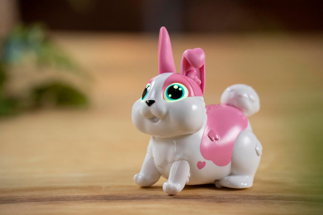 Animagic Let's Go Bunny Pink, Spielzeug für Kinder ab 5 Jahren, Interaktives Plüschkaninchen Rosa -